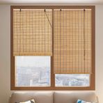 Pencere için Bambu Stor Perde - Retro Stil Karartma Stor Perde İç ve Dış Mekan için Bahçe Veranda için Güneş Koruma Perdesi - Ayarlanabilir Genişlik x Yükseklik