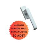 Pencere Kolu Pvc / Plastik - Beyaz - 10 Adet