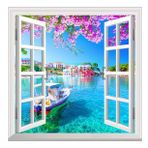 Pencere Poster Duvar Kağıdı Assos Yapışkanlı Sticker