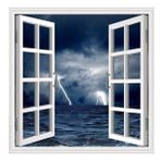 Pencere Poster Duvar Kağıdı Fırtına Yapışkanlı Sticker