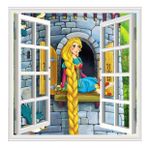Pencere Poster Duvar Kağıdı Rapunzel Yapışkanlı Sticker