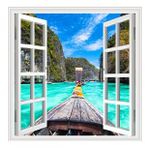 Pencere Poster Duvar Kağıdı Sandal Yapışkanlı Sticker