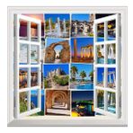 Pencere Poster Duvar Kağıdı Türkiye Foto Yapışkanlı Sticker