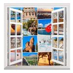 Pencere Poster Duvar Kağıdı Türkiye Fotokolaj Yapışkanlı Sticker