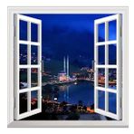 Pencere Poster Duvar Kağıdı Uzungöl Akşam Yapışkanlı Sticker