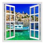 Pencere Poster Duvar Kağıdı Yunanistan Yapışkanlı Sticker