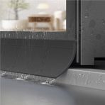 Pencere rüzgarlığı, siyah, kendinden yapışkanlı ve kesilebilir, pencere pervazları ve kapılar için, 7'li paket (genişlik: 9,1 cm), evinizi yağmur hasarlarından korur ve güçlendirir