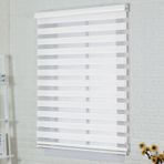 Pencere ve Kapılar için Özel Stor Perde - 119,4 x 139,7 cm Gündüz ve Gece Çift Kumaş Yarı Saydam/Karartma Perdeleri Ek Parçaları ile Şık Pencere Uygulamaları Ev Dekoru için