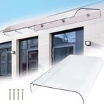 Pencere Yağmurluğu, 20 inç x 110 inç Ön Kapı Perdesi - Su Geçirmez, Balkon Çatı Bahçe UV Korumalı Veranda için Dayanıklı Yağmur Örtüsü Veranda Pencere