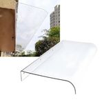 Pencere Yağmurluğu, Şeffaf Kapı Tentesi 40 x 269 cm - Veranda ve Giriş için Dayanıklı Dış Koruma, Sessiz Yağmur ve Kar Koruması, Zarif Bahçe Tentesi
