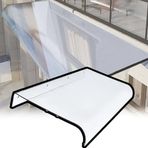 Pencere Yağmurluğu, Şeffaf Kapı Tentesi - 50 x 180 cm, Dış Veranda Örtüsü, Balkon Güneş Barınağı, Ön Kapı için Yağmur Koruması, Zarif Perde