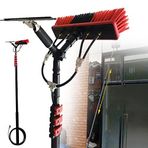 Pencere Yıkama Kiti 4M-12M,18FT-36FT Pencere Temizleme Direği Su Beslemeli Teleskopik Fırça Uzatılabilir Temizleyici Konservatuar Çatısı, Fotovoltaik ve Güneş Panellerinin Temizlenmesi