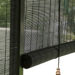 Pencereler için Siyah Bambu Stor Perde İç ve Dış Mekan Güneşlik Perdeleri Ayarlanabilir Boyutlar 50 140 cm Ev ve Ofis için Mükemmel G × Y 100 x 240 cm/39,5 x 94 inç