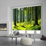 Pencereler için yeşil orman desenli stor perdeler, %100 karartma, yatak odası için koyu perdeler, çeşitli genişliklerde mevcuttur, ev dekorasyonu için ideal, kurulumu kolay,