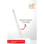 Pencil 1. Nesil / Pencil 2. Nesil / Pencil Usb-C / Pencil Pro Uyumlu Silikon Kalem Tutacağı - Beyaz