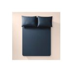 Penelope Pure Serisi 120x200 cm Lacivert Pamuk Percale Lastikli Çarşaf