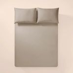 Penelope Pure Serisi 120x200 cm Taş Rengi Pamuk Percale Lastikli Çarşaf