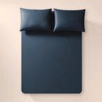 Penelope Pure Serisi 160x200 cm Lacivert Pamuk Percale Lastikli Çarşaf