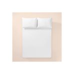 Penelope Pure Serisi 200x200 cm Beyaz Pamuk Percale Lastikli Çarşaf
