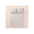 Penelope Pure Serisi 200x200 cm Gri Pamuk Percale Lastikli Çarşaf