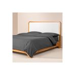 Penelope Pure Serisi 240x220 cm Antrasit Pamuk Percale Nevresim Seti
