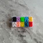 Pengfu Shop 1100 Adet Tarzı Perlen Dolum Hama Boncuk Bulmaca 3D El Yapımı Sihirli 5mm Dıy Su Püskürtme Boncuk Seti Top Oyunları Çocuk Oyuncakları Kızlar Için Kitaplar 1:1 (Yurt Dışından)