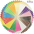 Pengfu Shop 4 Yaprak Yuvarlak Kodlama Daire Nokta Etiketleri El Vücut Sticker Oyuncaklar Okul Için Çıkarılabilir Dıy Scrapbooking Notlar Rastgele Renk (Yurt Dışından)