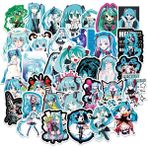 Pengfu Shop 50 Adet Tüm Stil Adet Hatsune Anime Miku Karikatür Çıkartmalar Kaykay Laptop Kask Için Pvc Su Geçirmez Klasik Oyuncak Çocuk Doğum Günü Hediyeleri (Yurt Dışından)