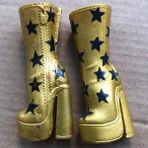 Pengfu Shop Altın Yıldız Çizme Stili Bebek Elleri Küpe Çanta Giysi Saç Bantları Gözlük Ayakkabı Moda Kız Kardeş Dekorları Bebek 4 Renk Değiştirmeler Eller (Yurt Dışından) - Renkli