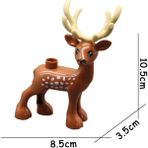 Pengfu Shop Boynuzlu Geyik Stili Büyük Boy Dıy Parçaları Yapı Taşları Uyumlu Tuğlalar Hayvan Hayvanat Bahçesi Aksesuarları Figürleri Maymun Köpek Aslan Geyik Oyuncakları Çocuklar Için Hediyeler (Yurt Dışından)