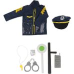 Pengfu Shop Çocuk Polis Rolü Oyuncak Memur Polis Kostümü Üniforma Şapka Kostüm ve Kelepçe (Yurt Dışından) - Renkli