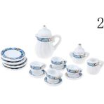 Pengfu Shop Kumral Tarzı 1:12 Minyatür Orcelain Çay Bardağı Seti Chintz Çiçek Sofra Mutfak Dollhouse (Yurt Dışından) - Renkli