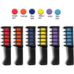 Pengfu Shop Kutu A Stili Olmadan 6 Adet Olorful Mini Saç Boyası Tarak Hediye Kızlar Için Geçici Saç Tebeşir Makyaj Aracı Çocuk Parti Cosplay Oyuncaklar (Yurt Dışından) - Renkli