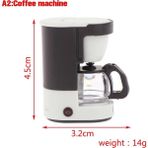 Pengfu Shop Mavi Stil 1:12 Evcilik Minyatür Kahve Makinesi Mutfak Ekmek Makinesi Sıkacağı Cezve Noel Kahve Fincanı Içecek Mutfak Elektrikli Model (Yurt Dışından) - Renkli