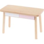Pengfu Shop Mavi Stil Sıcak Satış！1 Takım Ahşap Masa Yazı Çalışma Masası Bilgisayar Koltuğu Okul Masası Mobilya Modeli Oyuncak Dollhouse Dekor (Yurt Dışından) - Renkli