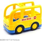 Pengfu Shop Mini Sarı Otobüs Tarzı Araba Uçak Modeli Büyük Yapı Taşları Mühendislik Araç Aksesuarları Otobüs Helikopteri Uyumlu Tuğla Trafik Seti Çocuk Oyuncakları (Yurt Dışından)