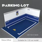 Pengfu Shop Polis Ofisi Tarzı Ölçekli Plastik Dıy Modeli Pvc Otopark Uzay Sahne Garaj Ev Koleksiyonu Dekorasyon 1:32 Simülasyon Alaşım Araba Modeli Kiti (Yurt Dışından)