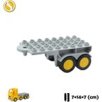 Pengfu Shop Römork Kuyruk Stili Römork Araba Motosiklet Tekne Büyük Yapı Taşları Sıralama Araç Aksesuarı Çocuk Dıy Oyuncaklar Uyumlu Büyük Boy Tuğla Seti Hediye (Yurt Dışından)