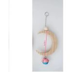 Pengfu Shop S Tarzı 1 Küçük Boy Papağan Salıncak Levrek Standı Oyuncak Ay Şekli Asılı Hamak Çan Evcil Hayvan Kafesi Kuş Ahşap Eğitim Pençe Ayak Taşlama Sopa (Yurt Dışından)