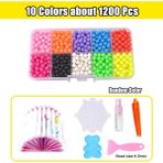 Pengfu Shop Sarı Stil 4.5 mm Dolum Hama Boncuk Bulmaca Aquabeads Dıy Su Püskürtme Boncuk Seti Top Oyunları 3D El Yapımı Sihirli Oyuncaklar Kızlar Için Çocuk (Yurt Dışından)