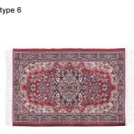 Pengfu Shop Tip 6 Tarzı 1:12 Türk Tarzı Dollhouse Halı Çiçek Mat Oyun Evi Dekor Zemin Kaplamaları Minyatür Dokuma Kilim Bebek Aksesuarları (Yurt Dışından) - Renkli