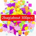 Pengfu Shop Yaklaşık 300 Adet Tarzı Geometri Kendinden Yapışkanlı Köpük Çıkartmalar Chidlren Çocuklar Eğitim Mini Eva Bulmaca Kız Erkek Yaratıcı Sanat Zanaat Oyuncaklar Için Yapışkan Oyun (Yurt Dışından)