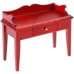 Pengfu Shop Yaklaşık 9.8X8X4.7CM Stili Sıcak Satış！1 Takım Ahşap Masa Yazı Çalışma Masası Bilgisayar Koltuğu Okul Masası Mobilya Modeli Oyuncak Dollhouse Dekor (Yurt Dışından) - Renkli