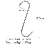 Pengfushop4 10 Adet 5mm 17.5cm Tarzı S Keskin Paslanmaz Çelik Sığır Kancası Kızartma Et Squab Tavuk Kanadı Mutfak Kancaları Barbekü Pastırma Domuz Pastırması Kızartma Ördek Kancası Türkiye Kancası (Yurt Dışından) - Et ve Kümes Hayvanları Araçları - Renkli