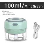 Pengfushop4 100ML Yeşil Stil Elektrikli Sarımsak Ezici Mini Sarımsak Ezici Mutfak Doğrayıcıları Taşınabilir Et Doğrayıcı Sarımsak Sebze Salatası Için Baharat ve Baharat (Yurt Dışından) - Meyve ve sebze araçları - Renkli