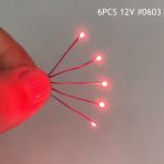Pengfushop4 12VRED6PCS Tarzı V Ön Kablolu #md LED 30CM Teller Ho N Oo Ölçekli Ön Lehimli Mikro Model Tren Demiryolu Starship Gundam Aydınlatma Diorama (Yurt Dışından)