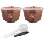 Pengfushop4 2 Adet Kahverengi Stil Dolce Gusto Için Icafilas Yeniden Kullanılabilir Crema Kahve Kapsülü Cappuccino Filtreleri Nescafe Dolci Gusto Makinesi ile Uyumlu (Yurt Dışından) - Kahve Eşyaları