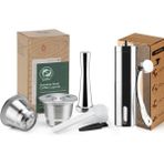 Pengfushop4 2pc-Ti-Ymq Stili Nespresso Yeniden Kullanılabilir Kahve Kapsülü Paslanmaz Çelik Doldurulabilir Filtreler Espresso Fincan Inissia ve Pixie Kahve Makinesi Için Fit (Yurt Dışından) - Kahve Eşyaları
