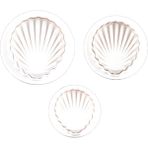 Pengfushop4 3 Adet Tarzı Ell Cooki Kesici Fondan Kek Dekor Aracı Okyanus Kabuğu Şekli Kalıp Kurabiye Kalıp Deniz Mutfak Pişirme Aracı (Yurt Dışından) - Fırın tepsisi - Renkli