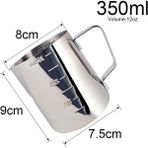 Pengfushop4 350ML Fincan Stili Kahve Dipsiz Portafiltre Dozaj Halkalı Filtre Için 3 Açı Ayarlanabilir Dış Müdahale 2 Bardak Sepeti 350ML Köpürtme Sürahi (Yurt Dışından) - Kahve Eşyaları
